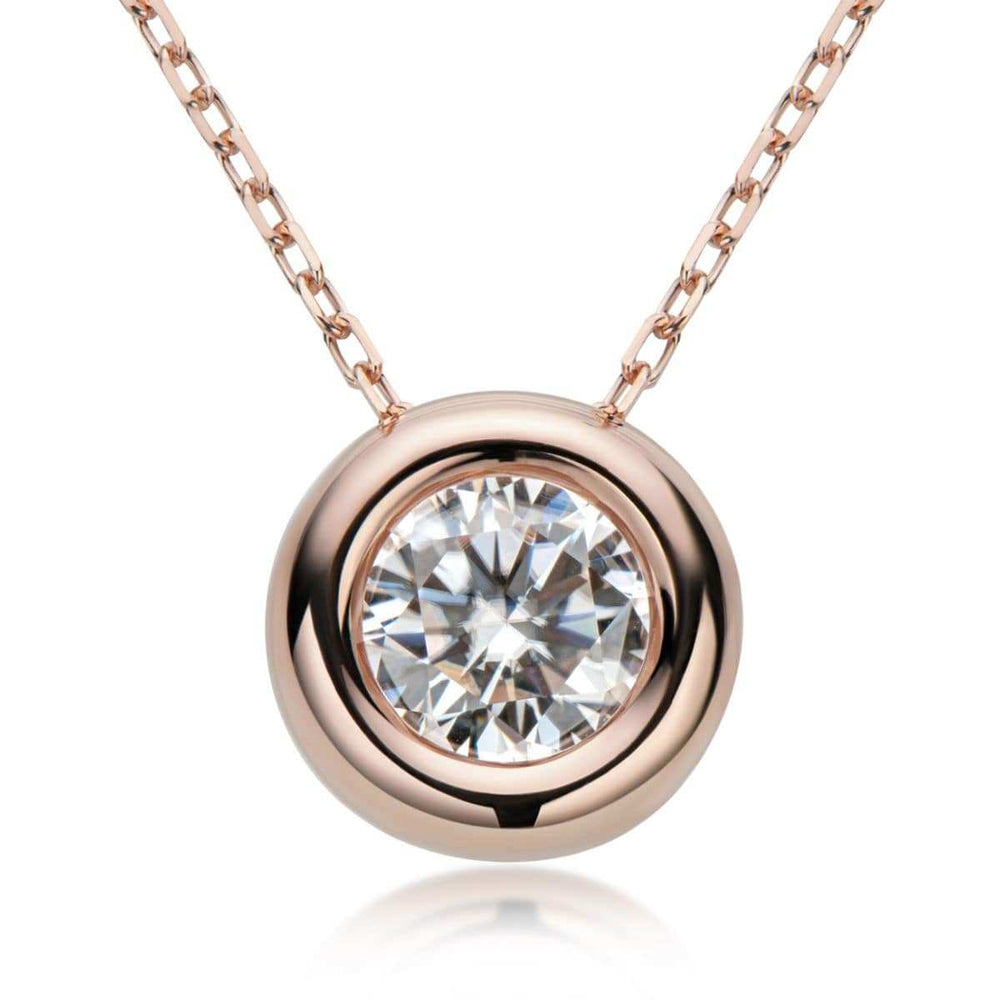 1 Carat Moissanite 925 Sterling Silver Necklace - Trendsi - Flyclothing LLC