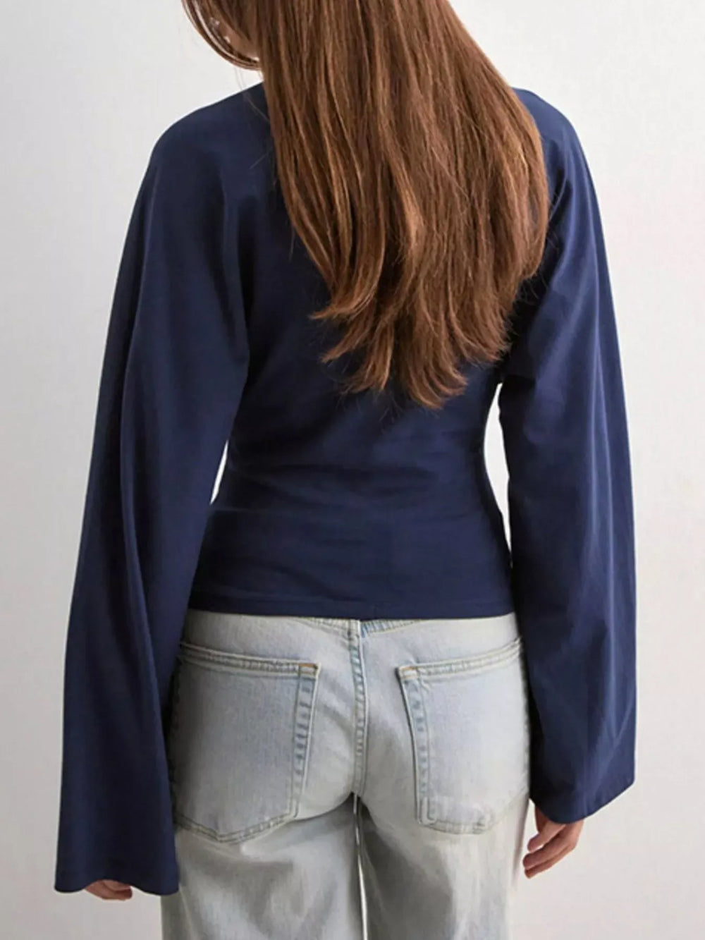 Full Size Long Sleeve Fitted T-Shirt Plus Size - Trendsi - Flyclothing LLC