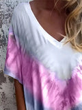 Full Size Pocketed Tie-Dye Short Sleeve Dress - Trendsi - Flyclothing LLC