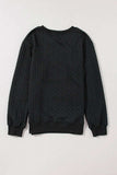 Full Size MERRY AND BRIGHT Cable Knit Pullover Sweatshirt - Trendsi - Flyclothing LLC