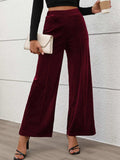 Elastic Waist Wide Leg Pants - Trendsi - Flyclothing LLC
