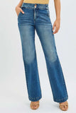 RISEN Full Size Tummy Control High Rise Bootcut Jeans with Double Button Waistband Plus Size - Trendsi - Flyclothing LLC