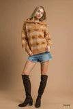 Umgee Floral Patterned Jacquard Quarter-Zip Pullover Sweater - Trendsi - Flyclothing LLC