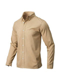 Men's Full Size Collared Neck Button Down Shirt Plus Size - Trendsi - Flyclothing LLC