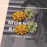 Pineapple Rhinestone Dangle Earrings - Trendsi - Flyclothing LLC