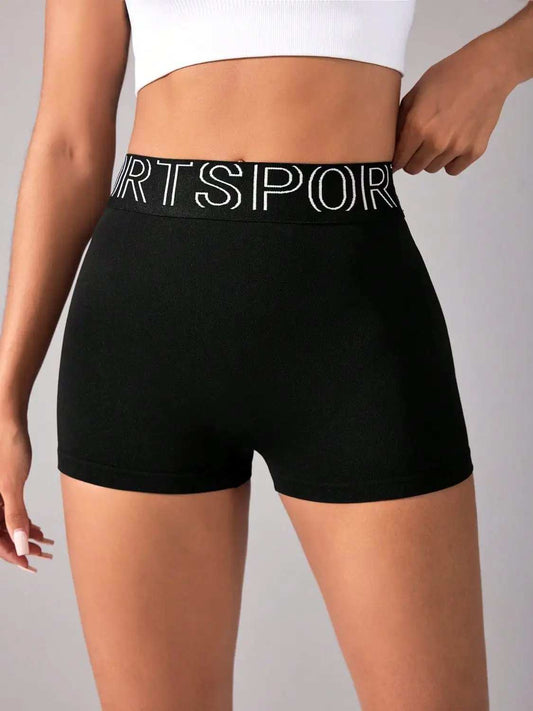 High Waist Active Shorts - Trendsi - Flyclothing LLC