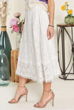ADORA Elastic Waist Lace Midi Skirt - Trendsi - Flyclothing LLC