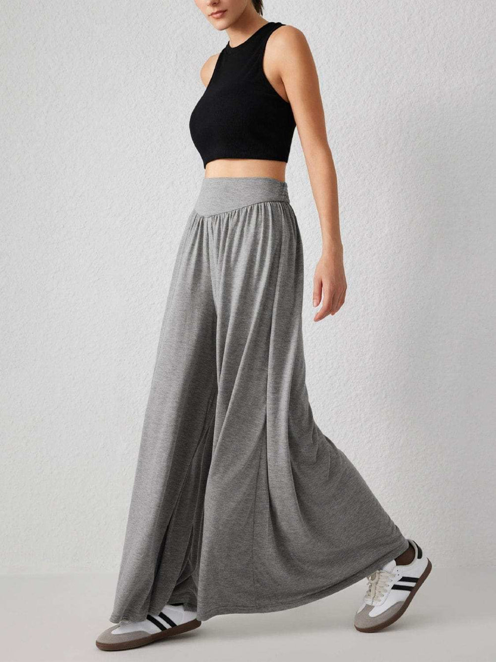 High Waist Wide Leg Pants - Trendsi - Flyclothing LLC