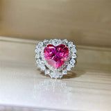 5 Carat Moissanite 925 Sterling Silver Heart-Shaped Ring - Trendsi - Flyclothing LLC