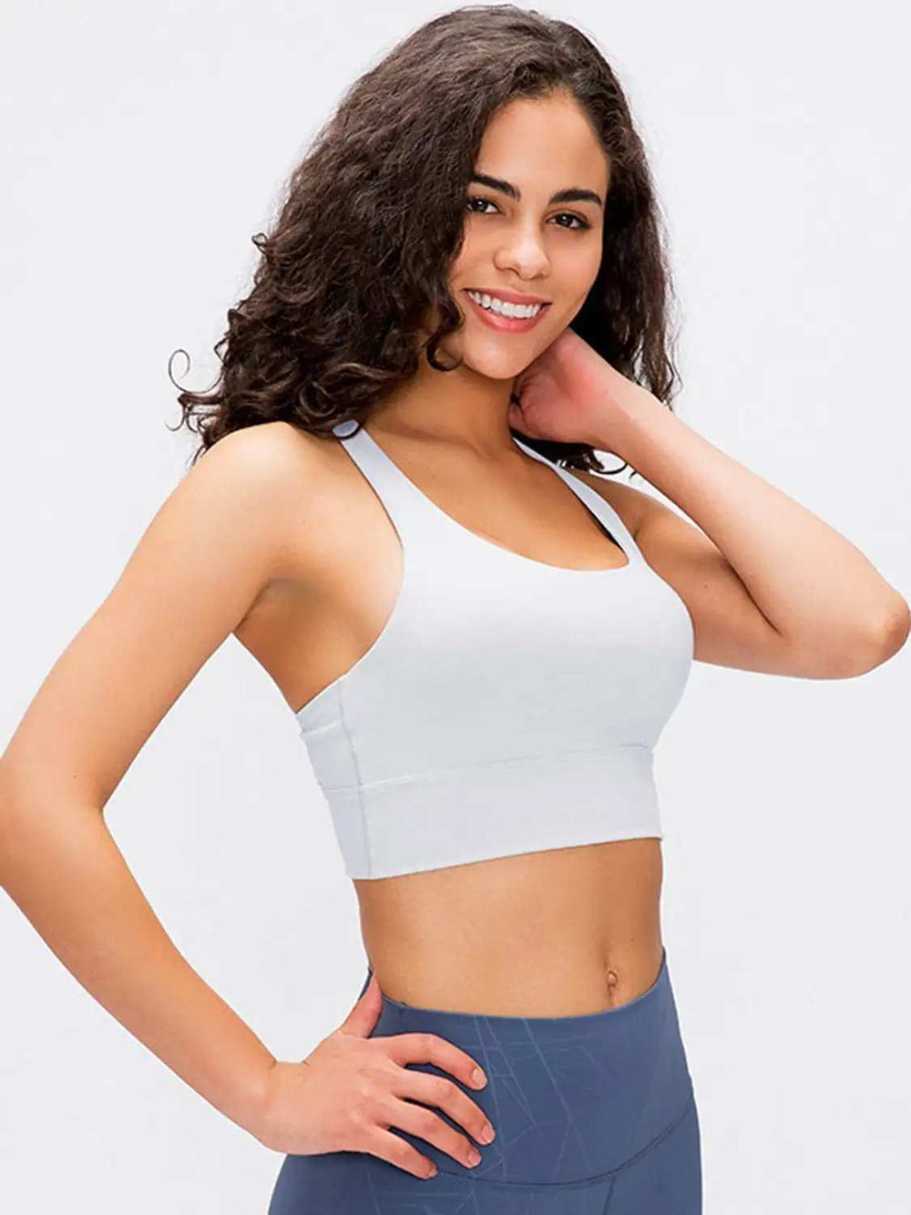 Crisscross Scoop Neck Active Tank - Trendsi - Flyclothing LLC