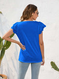 Ruffled Square Neck Cap Sleeve Blouse - Trendsi - Flyclothing LLC