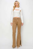RISEN Bailey Full Size High Waist Side Slit Flare Jeans - Trendsi - Flyclothing LLC