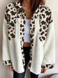 Fuzzy Button Up Long Sleeve Jacket - Trendsi - Flyclothing LLC