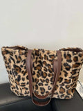 Leopard Fluff Tote Bag - Trendsi - Flyclothing LLC