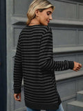 Striped Round Neck Long Sleeve T-Shirt - Trendsi - Flyclothing LLC