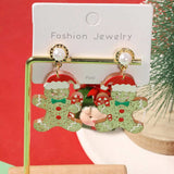 Christmas Gingerbread Man Dangle Earrings - Trendsi - Flyclothing LLC
