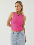 Round Neck Cropped Tank - Trendsi - Flyclothing LLC