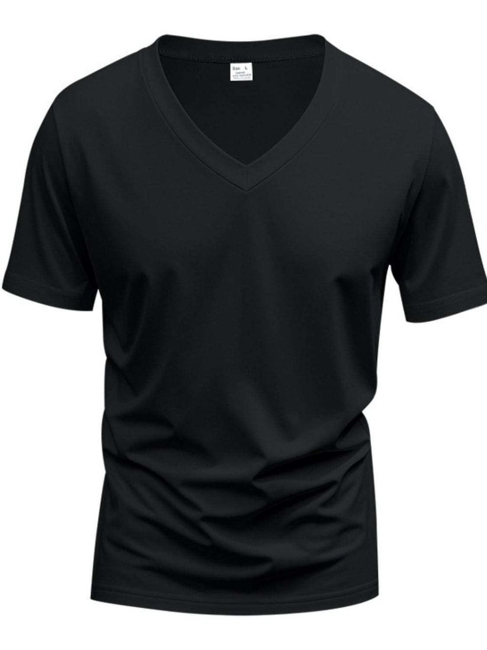 Men's Full Size V-Neck Short Sleeve T-Shirt Plus Size - Trendsi - Flyclothing LLC