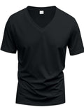 Men's Full Size V-Neck Short Sleeve T-Shirt Plus Size - Trendsi - Flyclothing LLC