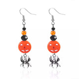Halloween Spider Pumpkin Drop Earrings - Trendsi - Flyclothing LLC