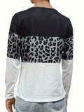 Crisscross Color Block Long Sleeve T-Shirt - Trendsi - Flyclothing LLC