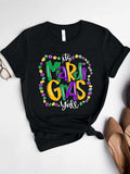 IT'S MARDI GRAS Y'ALL Round Neck T-Shirt - Trendsi - Flyclothing LLC