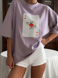 Graphic Round Neck Half Sleeve T-Shirt - Trendsi - Flyclothing LLC
