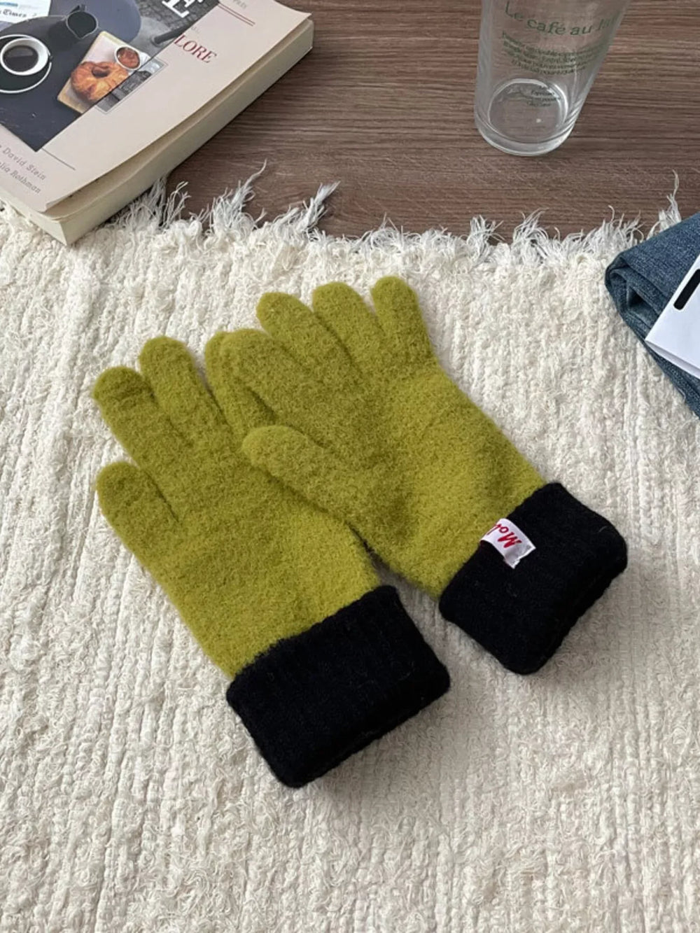 Cozy Knit Gloves with Ribbed Cuff - Trendsi - Flyclothing LLC