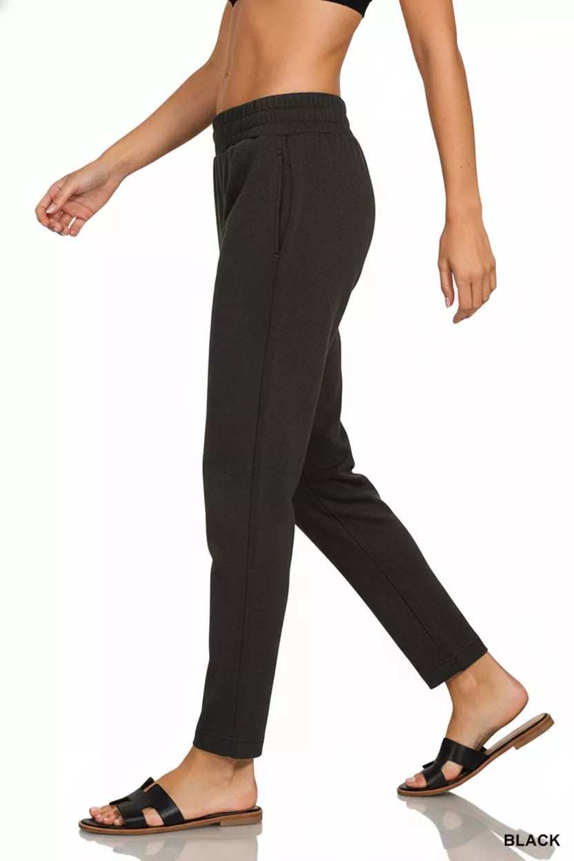 Zenana Scuba Capri Sweatpants with Pocket - Trendsi - Flyclothing LLC