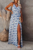 Printed Tied Maxi Cami Dress - Trendsi - Flyclothing LLC