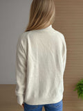 Solid Color Turtleneck Long Sleeve Sweater - Trendsi - Flyclothing LLC