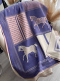 Equestrian Print Warm Scarf - Trendsi - Flyclothing LLC
