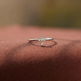 925 Sterling Silver Zircon Cross Ring - Trendsi - Flyclothing LLC