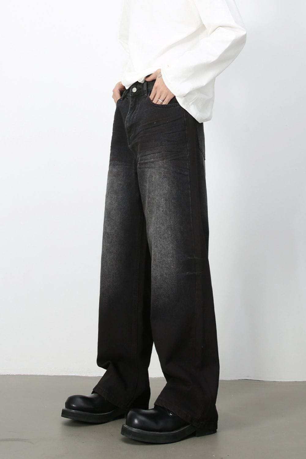 Men's Loose Fit Jeans with Pockets - Trendsi - Flyclothing LLC