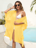 Ruffled Open Front Cover-Up - Trendsi - Flyclothing LLC