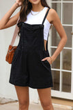 Square Neck Denim Overalls with Pockets - Trendsi - Flyclothing LLC