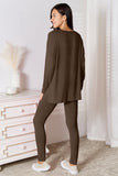 Basic Bae Bamboo Full Size V-Neck Long Sleeve Top and Pants Lounge Set - ShopBasicbae - Flyclothing LLC
