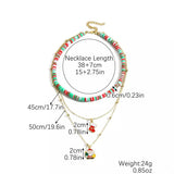 Colorful Christmas Charm Layered Necklace - Trendsi - Flyclothing LLC