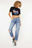 Kancan Mid Rise Distressed Straight Jeans - Trendsi - Flyclothing LLC