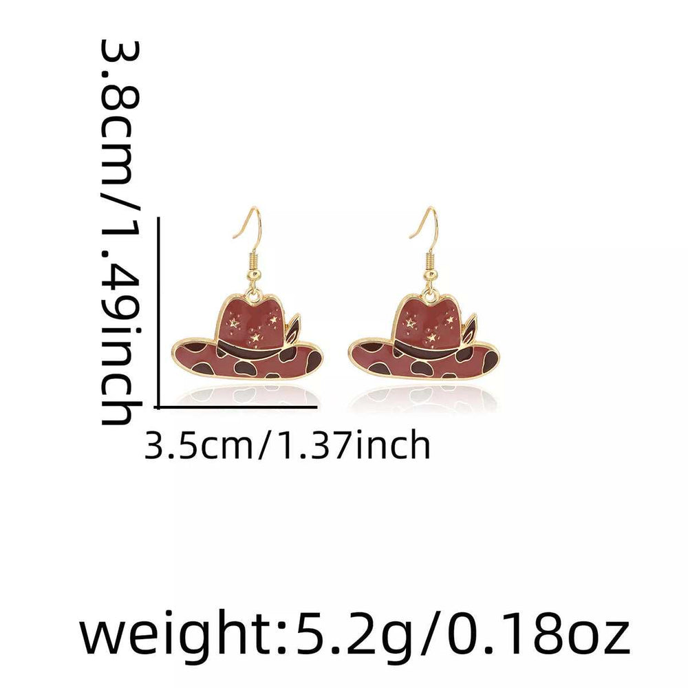 Cowboy Hat & Bottle Dangle Earrings - Trendsi - Flyclothing LLC