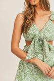 MABLE Floral Side Cutout Ruffled Mini Dress - Trendsi - Flyclothing LLC