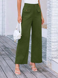 High Waist Wide Leg Pants - Trendsi - Flyclothing LLC