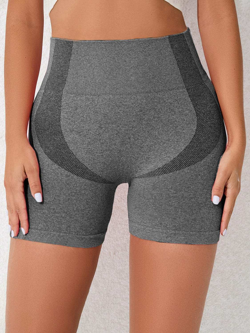High Waist Active Shorts - Trendsi - Flyclothing LLC