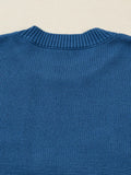 Howdy Embroidered Round Neck Sweater - Trendsi - Flyclothing LLC