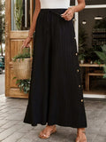 Tied Slit Wide Leg Pants - Trendsi - Flyclothing LLC