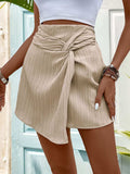 Twisted High Waist Skort - Trendsi - Flyclothing LLC