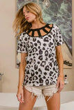 BiBi Leopard Print Front Top With Straps Detailed Front - Trendsi - Flyclothing LLC