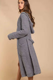 POL Berber fleece Tie Front Tunic Cardigan with Pockets - Trendsi - Flyclothing LLC