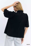 Umgee Linen Scallop Trim V-Neck Blouse - Trendsi - Flyclothing LLC