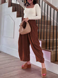 Full Size Drawstring Pants with Pockets Plus Size - Trendsi - Flyclothing LLC